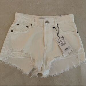 Zara Denim White Shorts